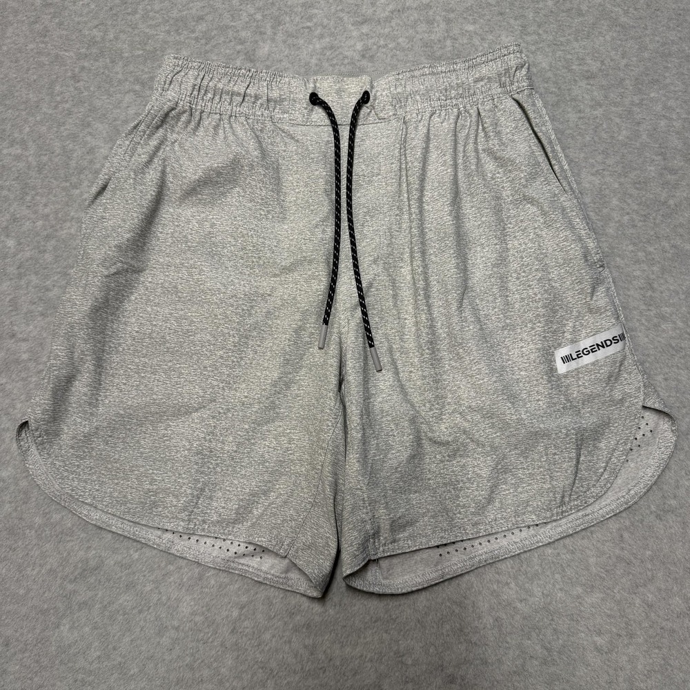 Legends Luka Shorts Mens Small Gray 7in Linerless Drawstring Athletic Gym